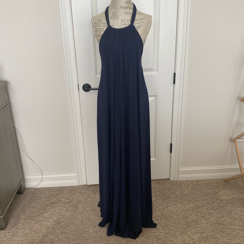 Michael Lauren Navy Blue Maxi Dress - Picture 2 of 5